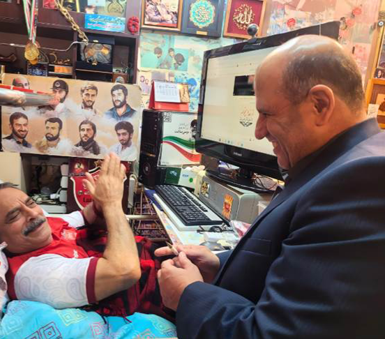 دیدار مدیرکل بنیاد شهید تهران بزرگ با جانبازان آسایشگاه ثارالله