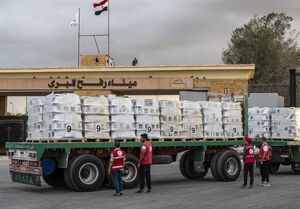 حرکت ۴۰۰ کامیون حامل کمک‌های انسانی به سمت غزه