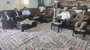 دیدار مدیرکل بنیاد شهید بوشهر با جانباز معزز و بازدید از خدمات بانک دی در گناوه