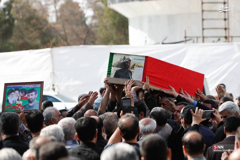 تشییع پیکر مادر شهید متوسلیان در گلزار شهدای تهران