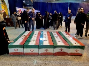 برگزاری مراسم تشییع و تدفین شهدای والامقام جنگ تحمیلی رمضان با حضور عباسعلی رضایی مدیرکل بنیاد شهید و امور ایثارگران تهران بزرگ