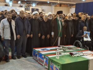 مراسم تشییع و تدفین شهدای جنگ رمضان با حضور عباسعلی رضایی، مدیرکل بنیاد شهید و امور ایثارگران تهران بزرگ