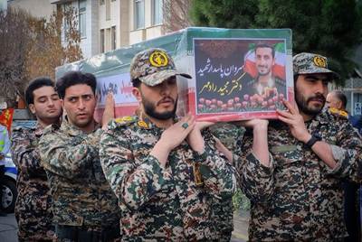 مراسم تشییع پیکر مطهر سروان پاسدار شهید «دکتر مجید رادمهر» برگزار شد