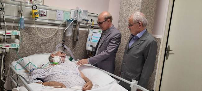 دیدارمسئولان بنیاد شهید و امور ایثارگران با جانباز سرافراز «اسرافیلی»