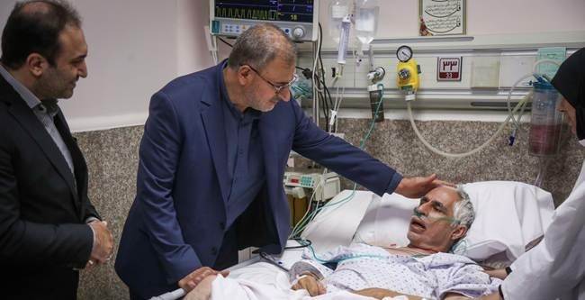 عیادت معاون فرهنگی و آموزشی بنیاد از جانباز حسین اسرافیلی