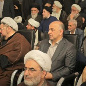 مراسم اربعین شهید دکتر علی لاریجانی در قم با حضور مدیرعامل بیمه دی