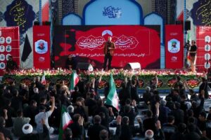 نخستین سالگرد شهدای جنگ ۱۲ روزه با حضور گسترده مردم و مسئولان در مصلی کرج
