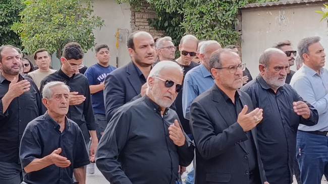 تشییع پیکر پدر شهید مرتضی رستمی نیمچاهی در مازندران
