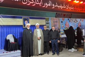 مشارکت فعال کارکنان بانک دی استان قم در مراسم تشییع رهبر شهید