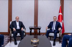 دیدار هاکان فیدان با رئیس دفتر سیاسی حماس