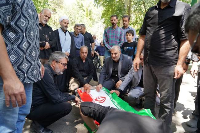 برگزاری آیین وداع با پیکر مطهر جانباز سرافراز ۷۰ درصد «شهید علیرضا کشوری» در مرکز فرهنگی توانبخشی شهید مطهری