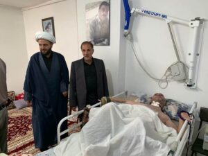 دیدار مدیرکل بنیاد شهید کردستان با جانباز ۷۰ درصد صباح صمدی