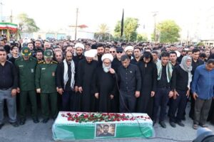 تشییع باشکوه پیکر شهید محمدرضا خزیمی در بندر امام خمینی(ره)