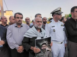 تشییع پیکر شهید حمیدرضا دهقانی، از شهدای حمله تروریستی آمریکا در دشتستان