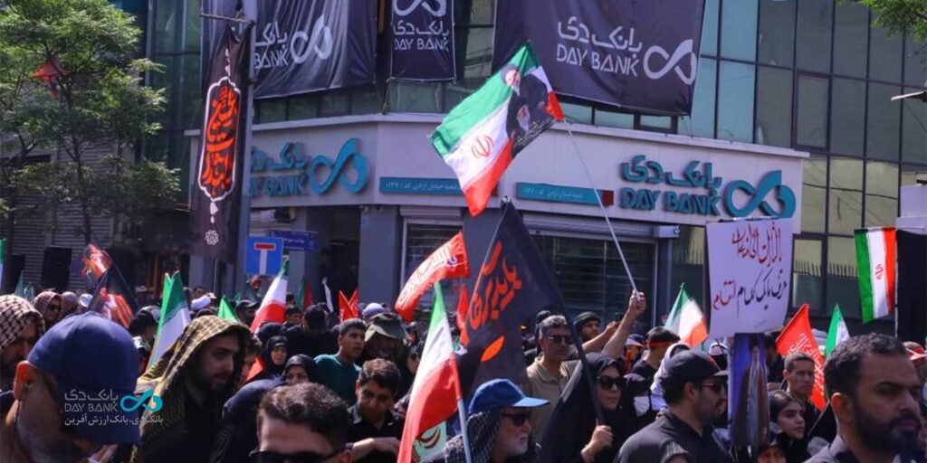 همدلیِ خادمانِ بانک دی با سوگواران در حاشیه مراسم وداع با رهبر شهید