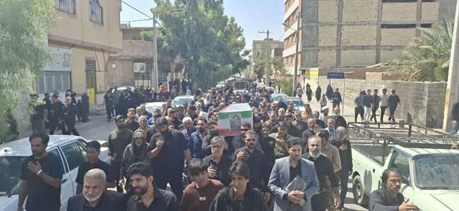 برگزاری مراسم وداع و تشییع پیکر مطهر دو شهید مدافع امنیت در زاهدان