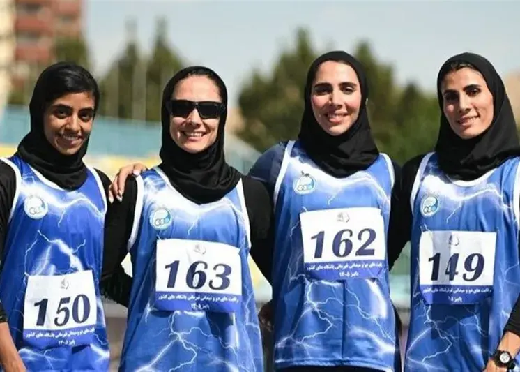 شکست رکورد دوی 4 در 400 متر بانوان ایران